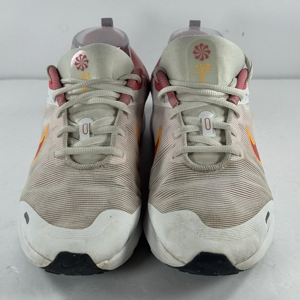 Nike Downshifter 12 Running Shoes White Coral Chalk Orange‎ GS Size 7 DM4194-100